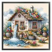 Load image into Gallery viewer, Huancan - Flower House - 45*45CM 11CT 3 Stamped Cross Stitch
