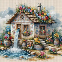 Load image into Gallery viewer, Huancan - Flower House - 45*45CM 11CT 3 Stamped Cross Stitch
