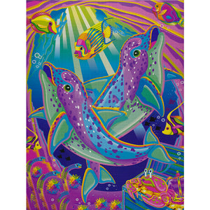 Yishu - Underwater World - 40*56CM 11CT 3 Stamped Cross Stitch