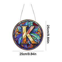 Load image into Gallery viewer, Double Sided Letter K Suncatcher Diamond Drawing Hanging Ornament for Home Decor
