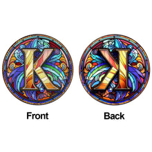 Load image into Gallery viewer, Double Sided Letter K Suncatcher Diamond Drawing Hanging Ornament for Home Decor
