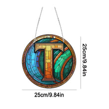 Load image into Gallery viewer, Double Sided Letter T Suncatcher Diamond Drawing Hanging Ornament for Home Decor
