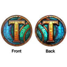 Load image into Gallery viewer, Double Sided Letter T Suncatcher Diamond Drawing Hanging Ornament for Home Decor
