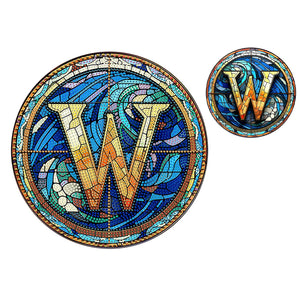 Double Sided Letter W Suncatcher Diamond Drawing Hanging Ornament for Home Decor