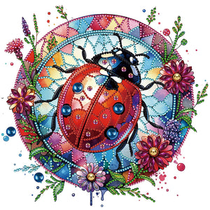 Ladybug 30*30CM(Canvas) Partial Special Shaped Drill Diamond Painting