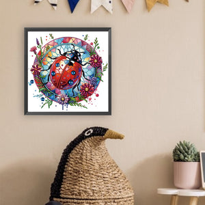 Ladybug 30*30CM(Canvas) Partial Special Shaped Drill Diamond Painting