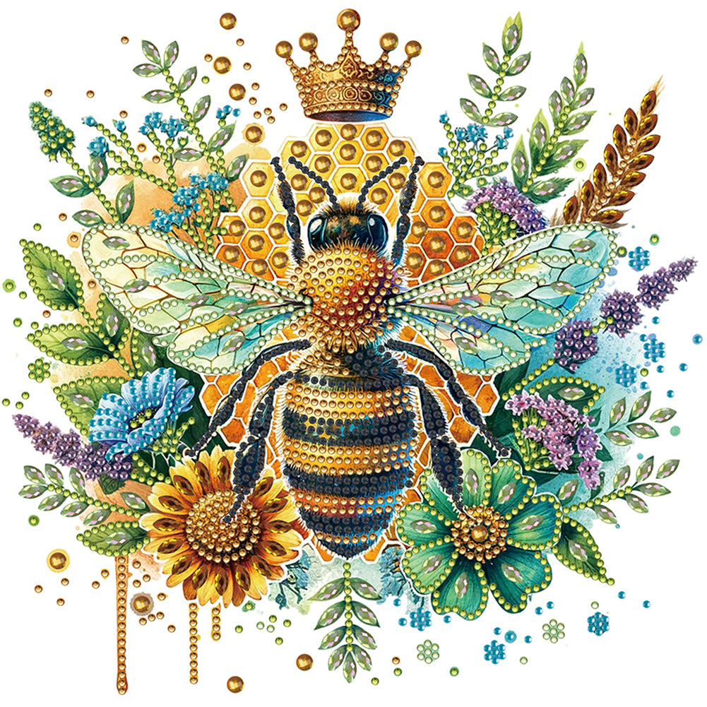 Honey Bee 30*30CM(Canvas) Partial Special Shaped Drill Diamond Painting