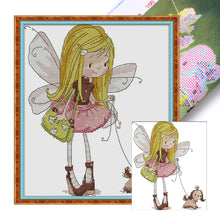 Load image into Gallery viewer, Joy Sunday - Elf Walking The Dog - 28*30CM 14CT 2 Stamped Cross Stitch
