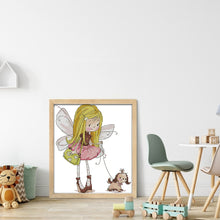 Load image into Gallery viewer, Joy Sunday - Elf Walking The Dog - 28*30CM 14CT 2 Stamped Cross Stitch
