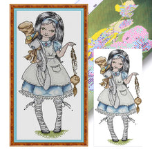 Load image into Gallery viewer, Joy Sunday - Alice - 17*35CM 14CT 2 Stamped Cross Stitch
