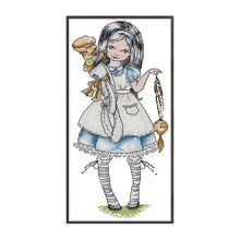 Load image into Gallery viewer, Joy Sunday - Alice - 17*35CM 14CT 2 Stamped Cross Stitch
