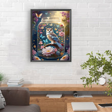 Load image into Gallery viewer, Owl In A Glass Cup 30*40CM(Canvas) Full Round Drill Diamond Painting
