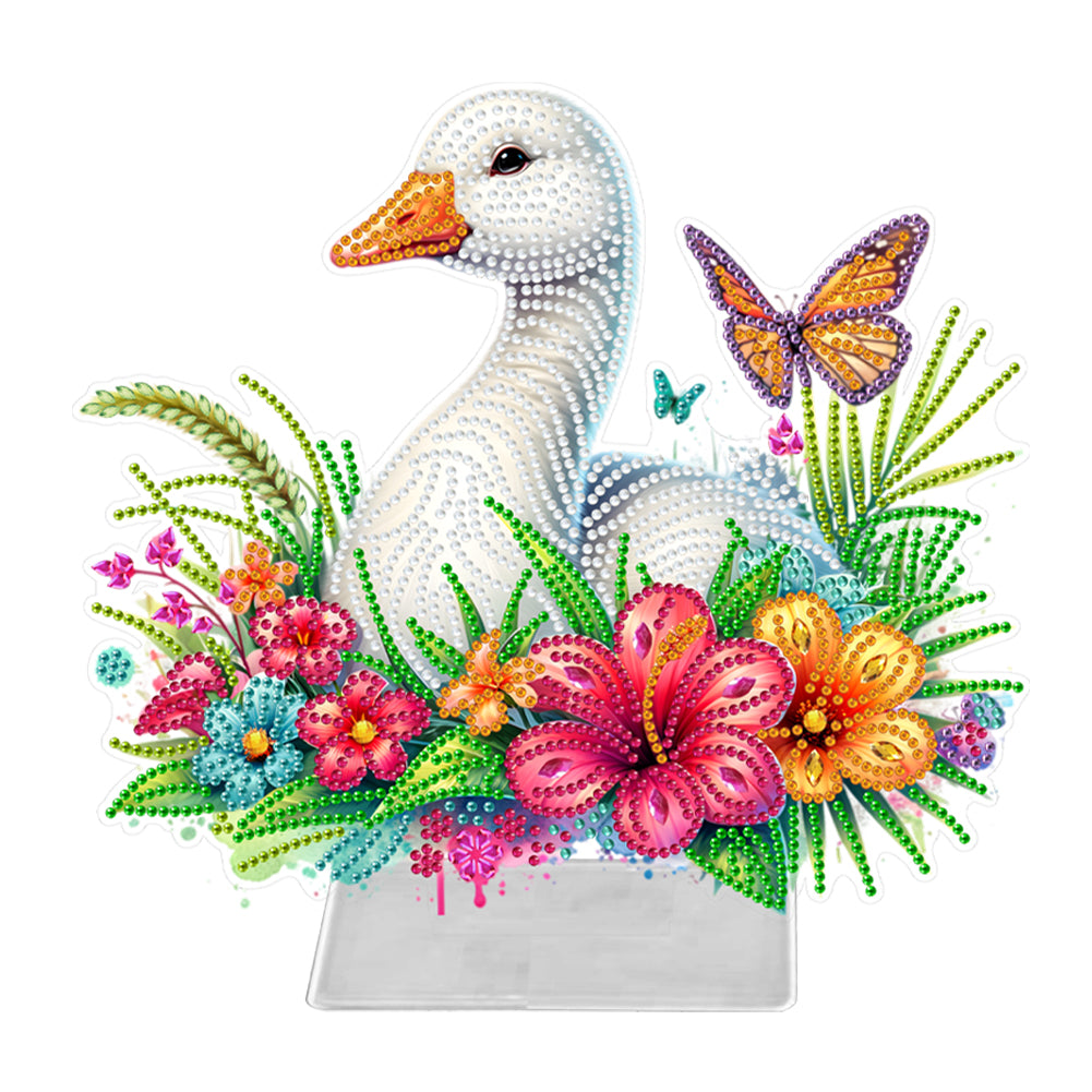 Duck Acrylic Special Shape Diamond Painting Desktop Ornaments for Home Decor