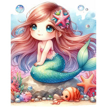 Load image into Gallery viewer, Cartoon Mermaid Girl 40*50CM(Picture) Full Round Drill Diamond Painting
