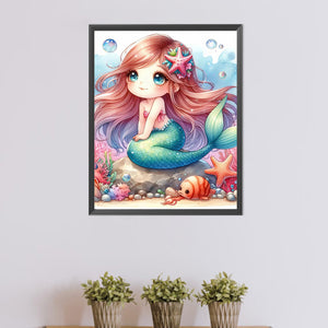 Cartoon Mermaid Girl 40*50CM(Picture) Full Round Drill Diamond Painting