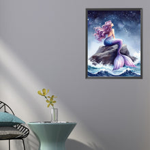 Load image into Gallery viewer, Mermaid Girl Under The Night Sky 40*50CM(Picture) Full Round Drill Diamond Painting
