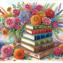 Load image into Gallery viewer, Flowers And Books 40*40CM(Canvas) Partial Special Shaped Drill Diamond Painting
