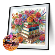 Load image into Gallery viewer, Flowers And Books 40*40CM(Canvas) Partial Special Shaped Drill Diamond Painting
