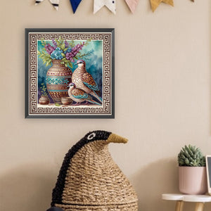 Turtledoves 40*40CM(Canvas) Partial Special Shaped Drill Diamond Painting