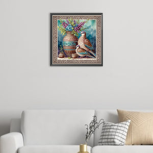 Turtledoves 40*40CM(Canvas) Partial Special Shaped Drill Diamond Painting