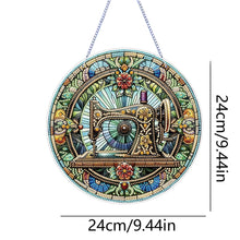 Load image into Gallery viewer, Sewing Machine 2D Flat DIY Diamond Art Sun Catcher Hanging Diamond Art Pendant
