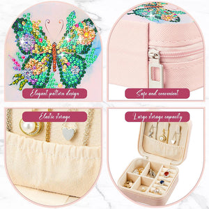 PU Special Shaped Butterfly Diamond Painting Jewelry Display Box for Women Girls