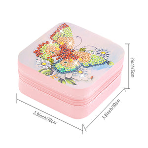 PU Special Shaped Butterfly Diamond Painting Jewelry Display Box for Women Girls