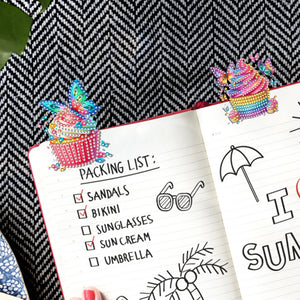 6Pcs Cupcake Acrylic Diamond Painting Sticky Clips for Poster Photo Light