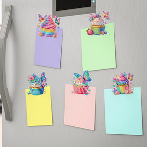 6Pcs Cupcake Acrylic Diamond Painting Sticky Clips for Poster Photo Light