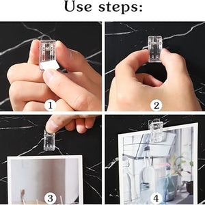 6Pcs Sunflower Buttefly Acrylic Diamond Art Wall Clips for Poster Photo Light