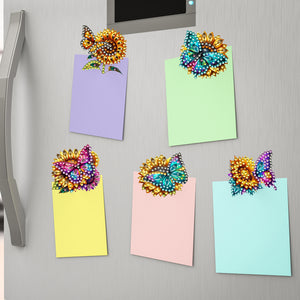 6Pcs Sunflower Buttefly Acrylic Diamond Art Wall Clips for Poster Photo Light