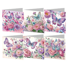 Load image into Gallery viewer, 6PCS Rose Pattern DIY Diamond Art Greeting Cards Diamond Art Handmade Cards
