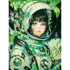 Yishu - Astronaut Girl - 50*65CM 11CT 3 Stamped Cross Stitch