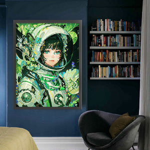 Yishu - Astronaut Girl - 50*65CM 11CT 3 Stamped Cross Stitch