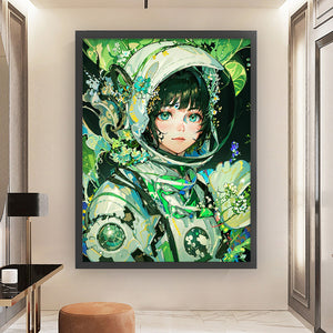 Yishu - Astronaut Girl - 50*65CM 11CT 3 Stamped Cross Stitch