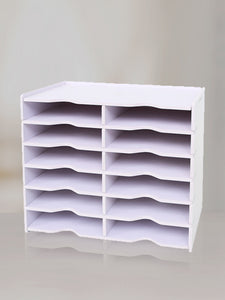 12 Grids Diamond Painting Organization Set with Point Drill Trays (White 1)