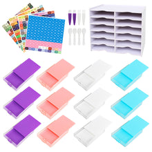 Load image into Gallery viewer, 12 Grids Diamond Painting Organization Set with Point Drill Trays (White 1)

