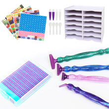 Load image into Gallery viewer, 12 Grids Diamond Painting Organization Set with Point Drill Trays (White 1)
