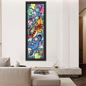 Winnie The Pooh And Friends 30*90CM(Canvas) Full Round Drill Diamond Painting