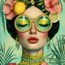 Load image into Gallery viewer, Fantasy Fashion Sunglasses Girl 40*40CM(Canvas) Full Round Drill Diamond Painting
