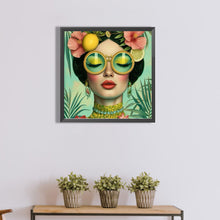 Load image into Gallery viewer, Fantasy Fashion Sunglasses Girl 40*40CM(Canvas) Full Round Drill Diamond Painting
