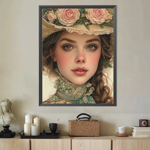 Spring Victorian Girl 40*50CM(Canvas) Full Round Drill Diamond Painting