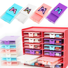 Load image into Gallery viewer, 4Pcs Butterfly Diamond Painting Tray 5D DIY Drills Plate with Sppon &amp; Brush
