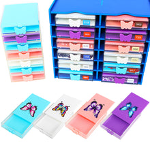 Load image into Gallery viewer, 4Pcs Butterfly Diamond Painting Tray 5D DIY Drills Plate with Sppon &amp; Brush
