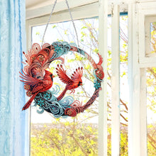 Load image into Gallery viewer, PVC Glass Special Shaped Cardinal Diamond Painting Hanging Sign Windows Decor
