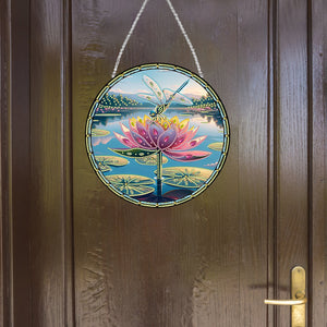 Dragonfly Flower 2D Flat DIY Special Shape Diamond Art Sun Catcher Pendant