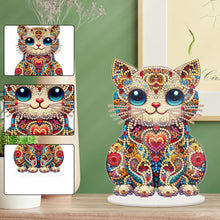 Load image into Gallery viewer, Acrylic 2D Flat Print DIY Cat Diamond Painting Art Tabletop Decorations
