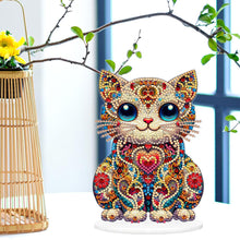 Load image into Gallery viewer, Acrylic 2D Flat Print DIY Cat Diamond Painting Art Tabletop Decorations

