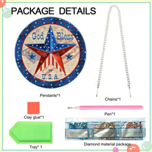 Load image into Gallery viewer, Acrylic 2D Flat DIY US Flag Star Diamond Art Pendant Wall Decor for Home

