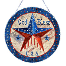 Load image into Gallery viewer, Acrylic 2D Flat DIY US Flag Star Diamond Art Pendant Wall Decor for Home
